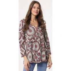 Czerwona Bluzka Wantable. Czerwone bluzki Born2be, l, bez wzorów, z tkaniny, bez kołnierzyka, bez ramiączek. Za 49.99 zł.