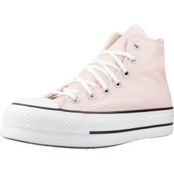 Buty Converse Chuck Taylor All Star Lift Hi różowe. Czerwone trampki Converse, bez wzorów, z tkaniny, bez zapięcia. Za 214.99 zł.