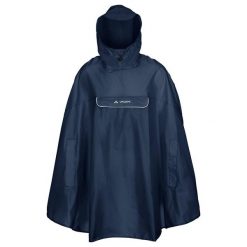 Poncho VAUDE Valdipino. Niebieskie kurtki sportowe Vaude, bez wzorów, bez kaptura, rowerowe. Za 244.70 zł.