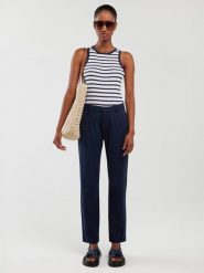 BIG STAR Spodnie chino w kolorze granatowym rozmiar: W28/L32. Niebieskie spodnie materiałowe Big Star, l, bez wzorów, z podwyższonym stanem. Za 107.99 zł.