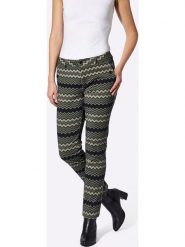 Heine Spodnie w kolorze khaki rozmiar: 40. Brązowe spodnie materiałowe Heine, na co dzień, bez wzorów, z materiału. Za 86.99 zł.