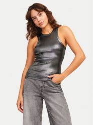 JJXX Top Forest 12266215 Srebrny Slim Fit. Szare topy JJXX, l, bez wzorów, z syntetyku, bez kołnierzyka, bez ramiączek. Za 59.99 zł.