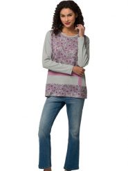 Heine Koszulka w kolorze szarym rozmiar: 40. Szare bluzki Heine, bez wzorów, z bawełny, bez kołnierzyka, bez ramiączek. Za 37.95 zł.