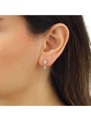 Miu Silver Pozłacane kolczyki-wkrętki z cyrkoniami rozmiar: onesize. Szare kolczyki Miu Silver, z cyrkonią, pozłacane. Za 69.99 zł.