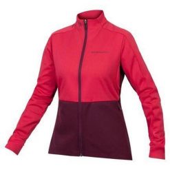 Damska bluza dresowa Endura Windchill II. Czerwone bluzy sportowe ENDURA, bez wzorów, z dresówki, bez kaptura. Za 542.50 zł.