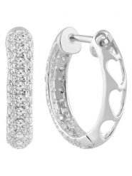 Diamonds lab grown Złote kolczyki-kreole z diamentami rozmiar: onesize. Szare kolczyki Diamonds lab grown, z diamentem, złote. Za 3,240.99 zł.