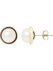 Pearline Złote kolczyki-wkrętki "Prestige" z perłami rozmiar: onesize. Białe kolczyki Pearline, z perłą, złote. Za 904.99 zł.