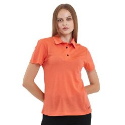 Koszulka Polo Damska 100% Merino Woolona. Brązowe koszulki polo WOOLONA, bez wzorów, bez kołnierzyka, bez ramiączek. Za 320.00 zł.