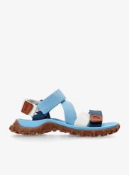 Sandały damskie Camper Drift Trail Sandal. Niebieskie sandały Camper, bez wzorów, z poliesteru, z otwartym noskiem, bez obcasa, bez zapięcia. Za 763.30 zł.