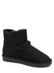 ISLAND BOOT Botki zimowe w kolorze czarnym rozmiar: 40. Czarne botki Island Boot, na zimę, bez wzorów, z materiału, bez obcasa, bez zapięcia. Za 128.25 zł.