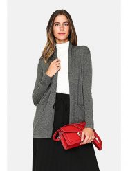 ASSUILI Kardigan w kolorze szarym rozmiar: 34. Szare kardigany Assuili, bez wzorów, z kaszmiru. Za 143.99 zł.