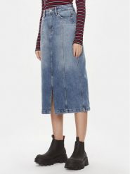 Tommy Jeans Spódnica jeansowa Claire DW0DW17218 Niebieski Regular Fit. Niebieskie spódnice Tommy Jeans, bez wzorów, z bawełny. Za 309.99 zł.