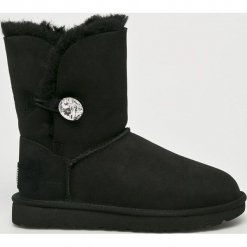 UGG - Buty Bailey. Czarne botki UGG, bez wzorów, z materiału, bez obcasa, na obcasie, bez zapięcia. Za 1,099.00 zł.
