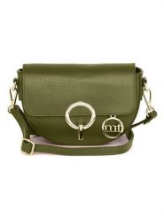 Mia Tomazzi Skórzana torebka "Azario" w kolorze zielonym - 19 x 13 x 6 cm rozmiar: onesize. Zielone torby na ramię Mia Tomazzi, bez wzorów, z materiału, na ramię, bez dodatków. Za 217.99 zł.