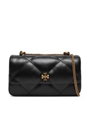 Tory Burch Torebka Mini Kira Diamond Quilt Flap Bag 154710 Czarny. Czarne torebki klasyczne Tory Burch, bez wzorów, ze skóry, bez dodatków. Za 1,719.00 zł.