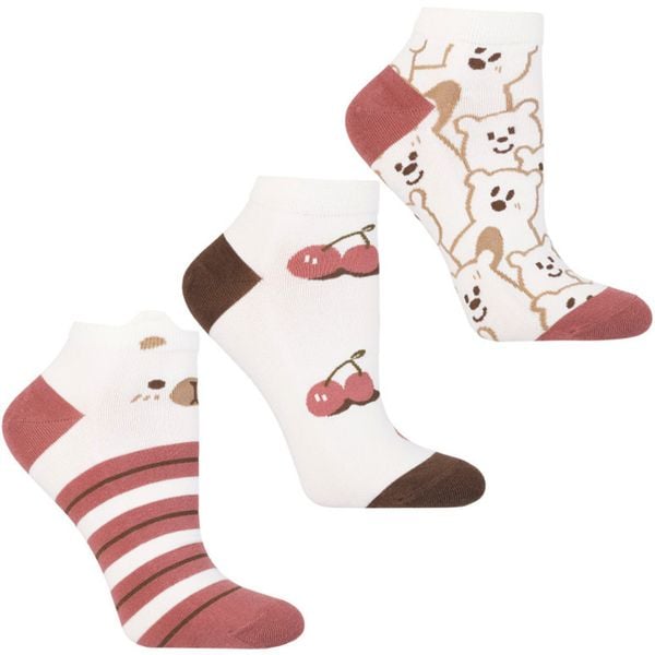 Bordowe Damskie Skarpetki Moraj 3 Pary. Czerwone skarpety Moraj, bez wzorów. Za 29.99 zł.