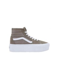 Buty Vans Sk 8 brązowe. Brązowe trampki Vans, bez wzorów, z materiału, bez zapięcia. W wyprzedaży za 349.70 zł.