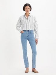 Levi´s Dżinsy - Slim fit - w kolorze błękitnym rozmiar: W30/L30. Niebieskie jeansy l, z aplikacjami, z podwyższonym stanem. Za 210.81 zł.
