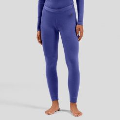 Spodnie Odlo BL BOTTOM long MERINO 160. Niebieskie spodnie sportowe Odlo, na lato, bez wzorów, trekkingowe. W wyprzedaży za 305.89 zł.