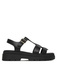 Geox Sandały Adacter S B D670NA 00043 C9999 Czarny. Czarne sandały Geox, bez wzorów, ze skóry, bez obcasa, na płaskiej podeszwie, bez zapięcia. Za 509.99 zł.