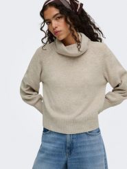 ONLY Sweter w kolorze beżowym rozmiar: S. Brązowe golfy Only, s, bez wzorów, bez ramiączek. Za 85.45 zł.