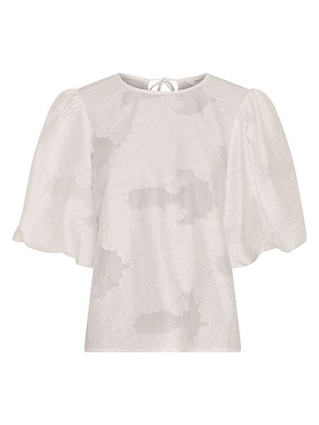 MOSS COPENHAGEN Bluzka "Orkidea" w kolorze kremowym rozmiar: M. Brązowe bluzki Moss Copenhagen, m, bez wzorów, bez kołnierzyka, bez ramiączek. Za 169.95 zł.