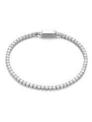 Les Favorites Srebrna bransoletka z cyrkoniami rozmiar: onesize. Szare bransoletki Les Favorites, z cyrkonią, srebrne. Za 208.99 zł.