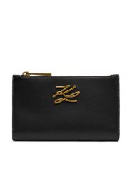 KARL LAGERFELD Portfel B4W32009 Czarny. Czarne portfele KARL LAGERFELD, bez wzorów, ze skóry. Za 549.99 zł.