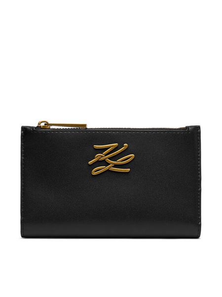 KARL LAGERFELD Portfel B4W32009 Czarny. Czarne portfele KARL LAGERFELD, bez wzorów, ze skóry. Za 549.99 zł.