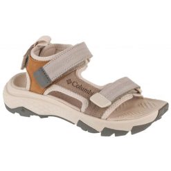 Sandały Columbia Peakfreak Rush Sandal Lea 2121261279 beżowy. Brązowe sandały bez wzorów, z gumy, bez obcasa, bez zapięcia. Za 445.80 zł.