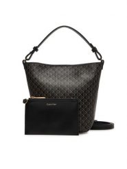 Calvin Klein Torebka Emblem Aop Sm Bucket Crossbody LV04F3506G Czarny. Czarne torebki klasyczne Calvin Klein, bez wzorów, ze skóry, bez dodatków. Za 449.99 zł.