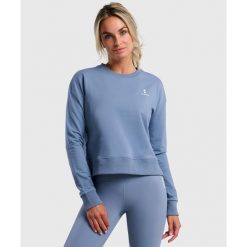 Bluza sportowa damska ekologiczna. Szare bluzy NORDICDOTS, m, bez wzorów, z bawełny, bez kaptura. Za 275.00 zł.