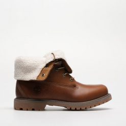 Botki damskie TIMBERLAND Authentics Teddy Fleece W. Brązowe botki Timberland, na zimę, bez wzorów, z gumy, bez obcasa, bez zapięcia. Za 419.99 zł.