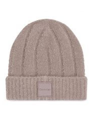 Calvin Klein Czapka Modern Patch Chunky K60K612596 Beżowy. Brązowe czapki Calvin Klein, bez wzorów, z materiału. Za 229.99 zł.