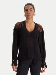 Patrizia Pepe Bluzka 8C0859/A692-K103 Czarny Regular Fit. Czarne bluzki Patrizia Pepe, bez wzorów, z wiskozy, bez kołnierzyka, bez ramiączek. Za 1,299.00 zł.