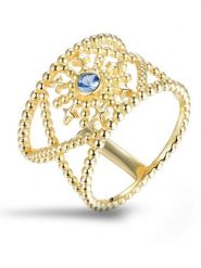 DI GIORGIO Pozłacany pierścionek ze spinelem rozmiar: 56. Żółte pierścionki DI GIORGIO, z spinelem, pozłacane. Za 192.33 zł.