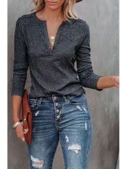 Milan Kiss Koszulka w kolorze antracytowym rozmiar: L. Czarne bluzki Milan Kiss, l, bez wzorów, bez kołnierzyka, bez ramiączek. Za 118.01 zł.