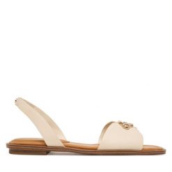 Sandały Aldo. Białe sandały Aldo, bez wzorów, bez obcasa, na płaskiej podeszwie, bez zapięcia. Za 229.99 zł.