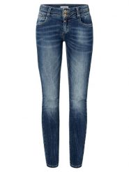 Timezone Dżinsy "Enya" - Skinny fit - w kolorze niebieskim rozmiar: W30/L34. Niebieskie jeansy Timezone, l, z aplikacjami. Za 88.02 zł.