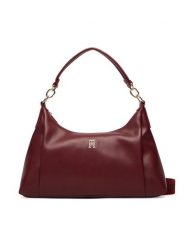 Tommy Hilfiger Torebka Th Essential Shoulder Bag AW0AW18374 Bordowy. Czerwone torebki klasyczne TOMMY HILFIGER, bez wzorów, ze skóry, bez dodatków. Za 529.99 zł.