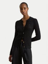 LAUREN RALPH LAUREN Kardigan 200P14040003 Czarny Regular Fit. Czarne kardigany Lauren Ralph Lauren, xxl, bez wzorów, z wiskozy. Za 949.99 zł.