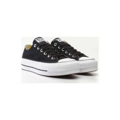 Klasyczne Czarno-Białe Trampki Converse CHUCK TAYLOR ALL STAR LIFT 250. Czarne trampki Molly.pl, bez wzorów, z gumy, bez zapięcia. Za 349.00 zł.