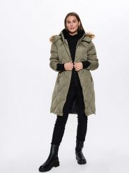 CANADA weather gear Płaszcz zimowy w kolorze khaki rozmiar: S. Brązowe płaszcze CANADA weather gear, na zimę, s, bez wzorów, z puchu, bez kaptura. Za 310.35 zł.