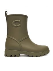 Coach Kalosze Ryder CW977 Khaki. Brązowe kalosze Coach, bez wzorów, z gumy. Za 599.99 zł.