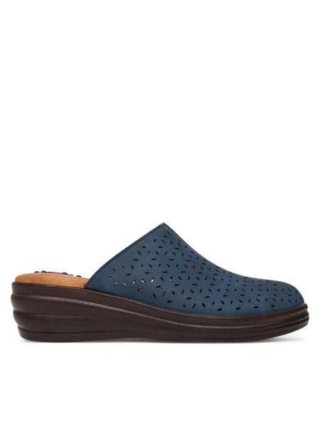 Go Soft Klapki LA3J7701-7 Granatowy. Niebieskie klapki GO SOFT, bez wzorów, z materiału, bez obcasa. Za 119.99 zł.