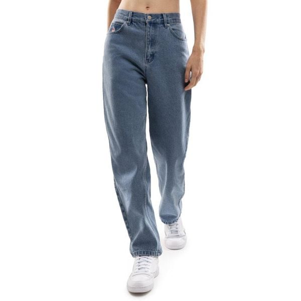 Damskie dżinsy barrel 120. rocznica Real Sporting de Gijón Siroko SC120 Voyage. Niebieskie jeansy SIROKO, l, bez wzorów. W wyprzedaży za 274.00 zł.