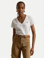 Polo Ralph Lauren T-Shirt 211B14611007 Biały Regular Fit. Białe koszulki polo Polo Ralph Lauren, xs, bez wzorów, bez kołnierzyka, bez ramiączek. Za 399.99 zł.