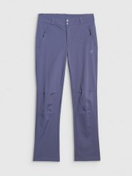 4F Spodnie trekkingowe softshell membrana 10000 damskie - granatowe XL. Niebieskie spodnie narciarskie 4f, s, bez wzorów, z materiału, trekkingowe, primaloft. Za 299.99 zł.