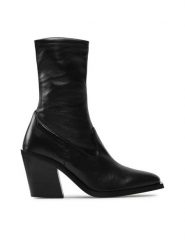 Rage Age Botki RA-67-06-000508 Czarny. Czarne botki Rage Age, bez wzorów, ze skóry, bez obcasa, na słupku, bez zapięcia. Za 699.99 zł.