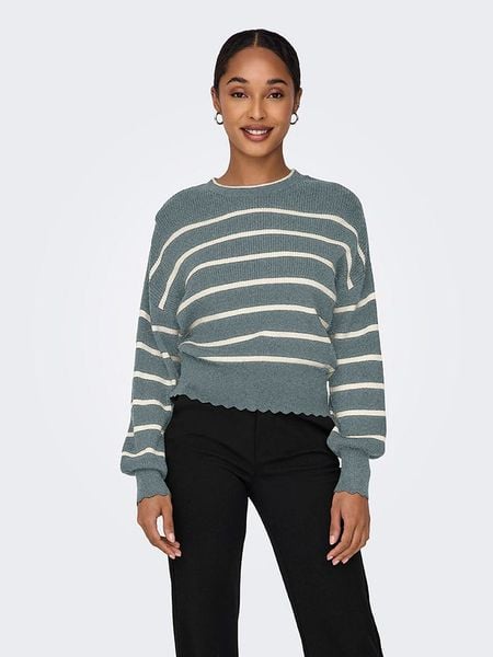 ONLY Sweter w kolorze niebiesko-białym rozmiar: XL. Niebieskie swetry Only, xl, bez wzorów, bez ramiączek. Za 101.23 zł.